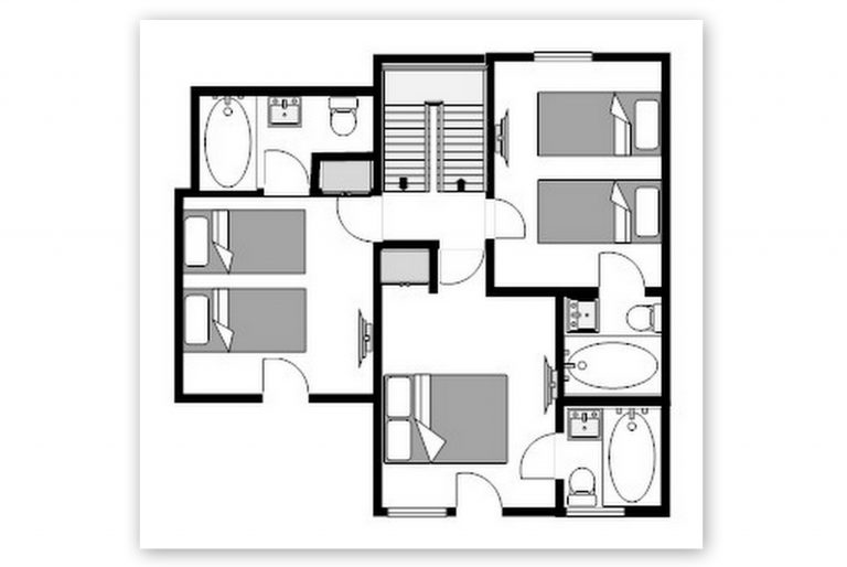 Chalet Ibex floor plan 1st floor