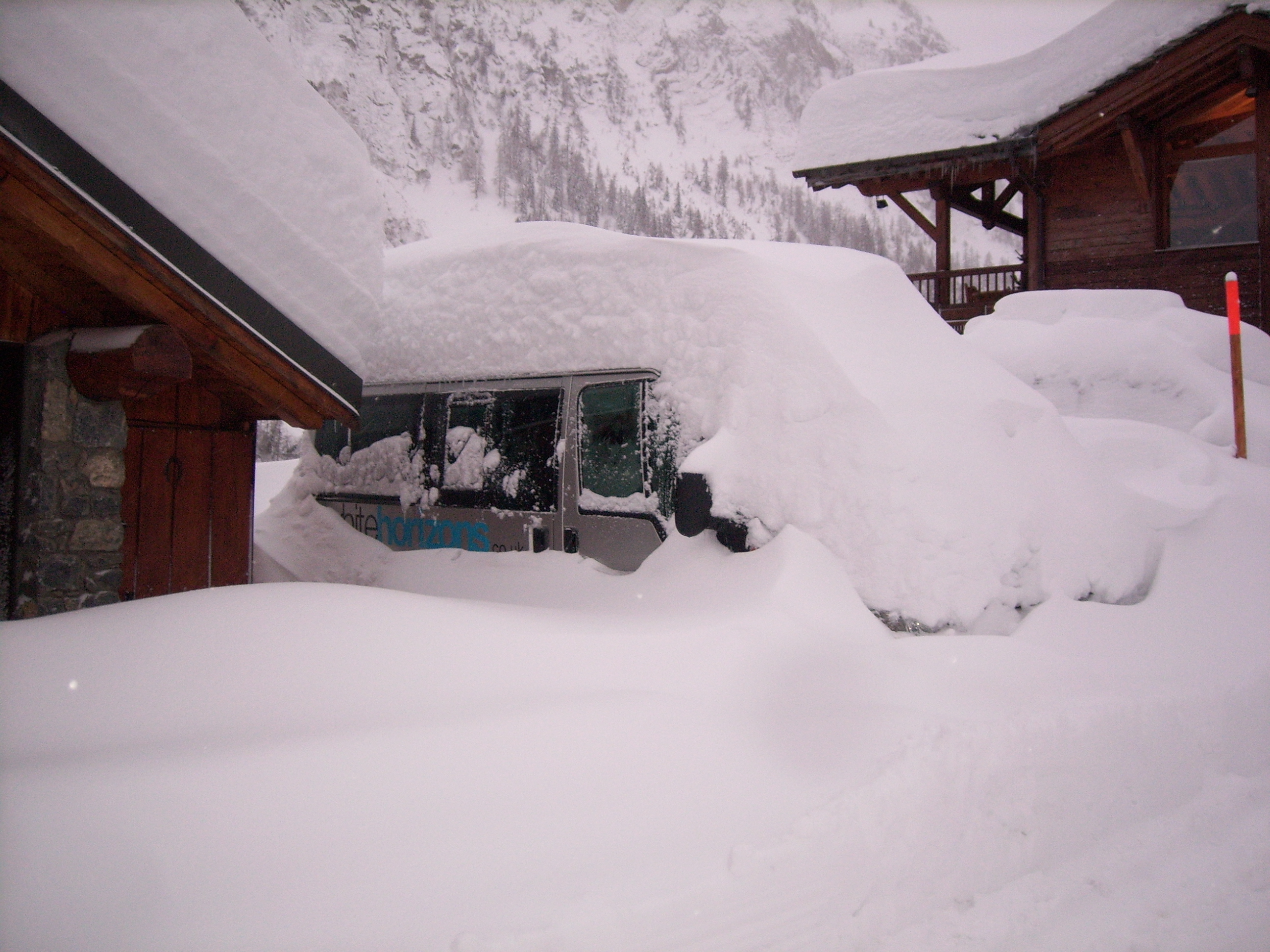 Tignes blog our van in snow