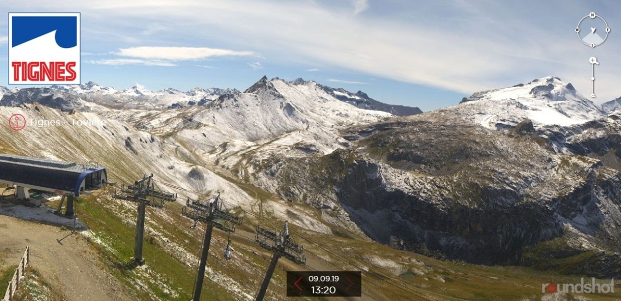 Tignes webcam 9th September 2019