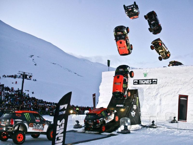 car backflip tignes